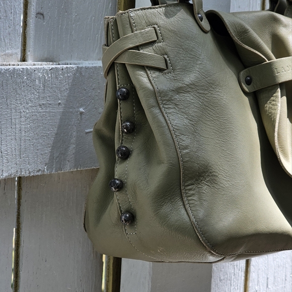 Lamarthe beige leather shoulder bag - Picture 4 of 14